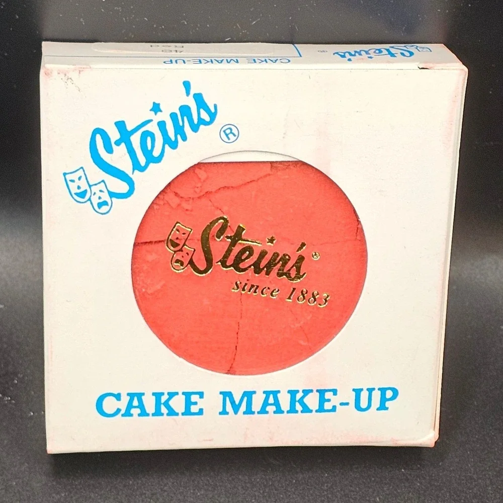 Vintage‎ Stein's Red Cake Make-Up #48 Stage Theater Clown Makeup 1.4oz NOS AS IS